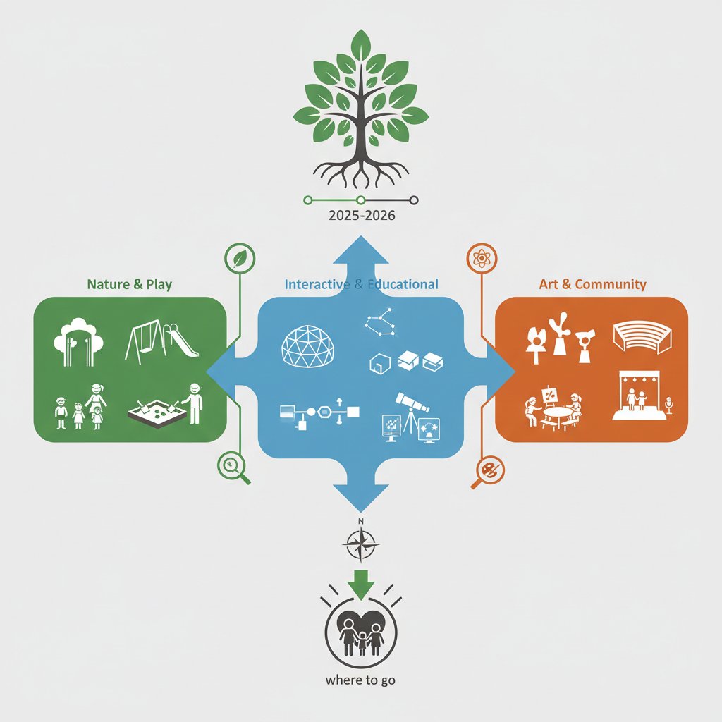 Огляд нових паркових зон, відкритих у 2025-2026 роках: куди піти з дітьми