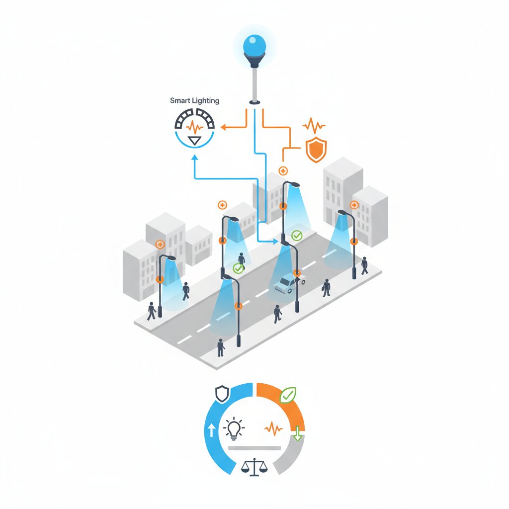 Розумне освітлення та датчики шуму: як технології роблять вулиці безпечнішими