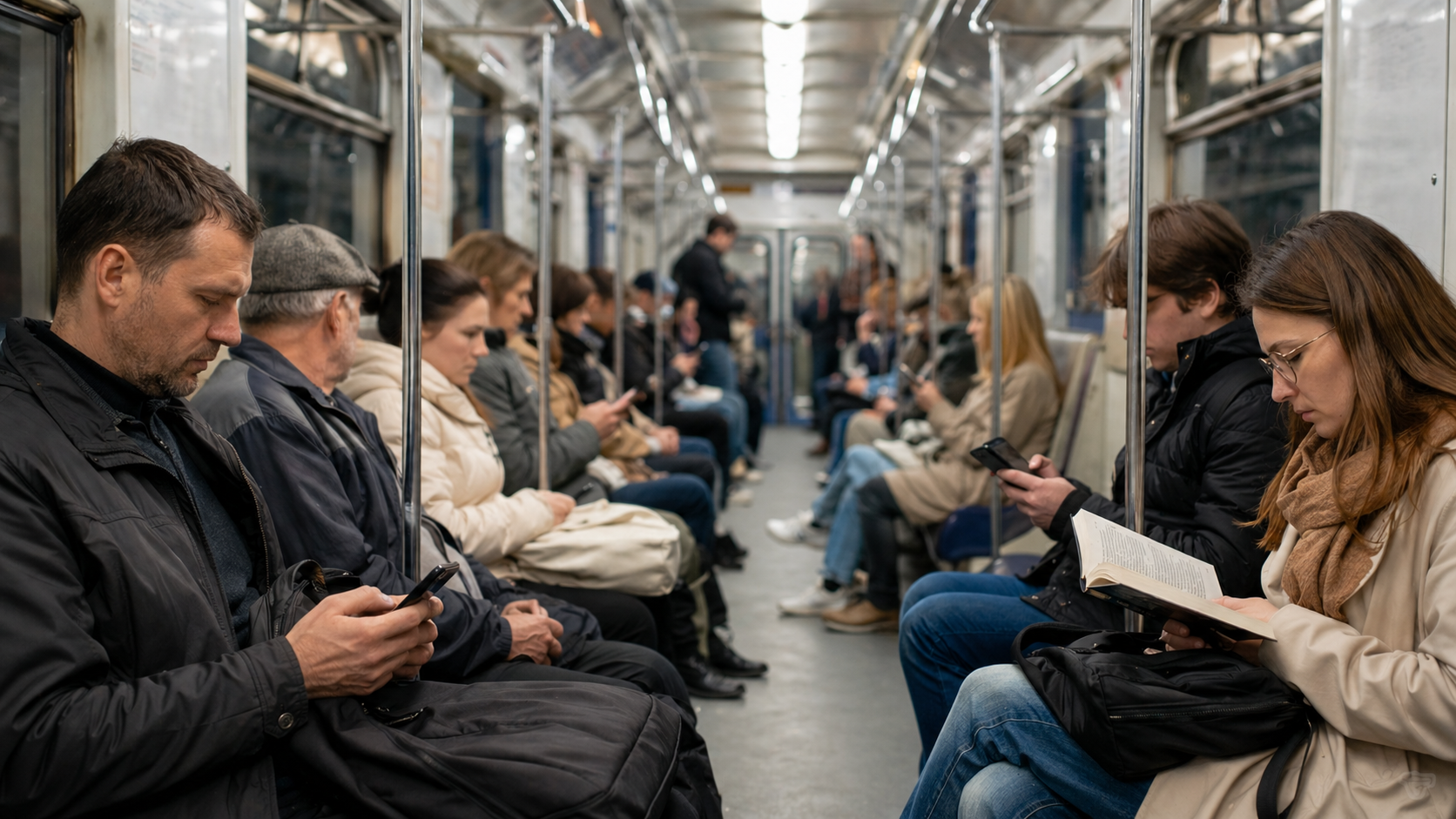 Пасажири користуються метро