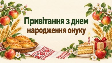 Привітання з днем народження онуку