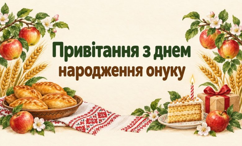 Привітання з днем народження онуку