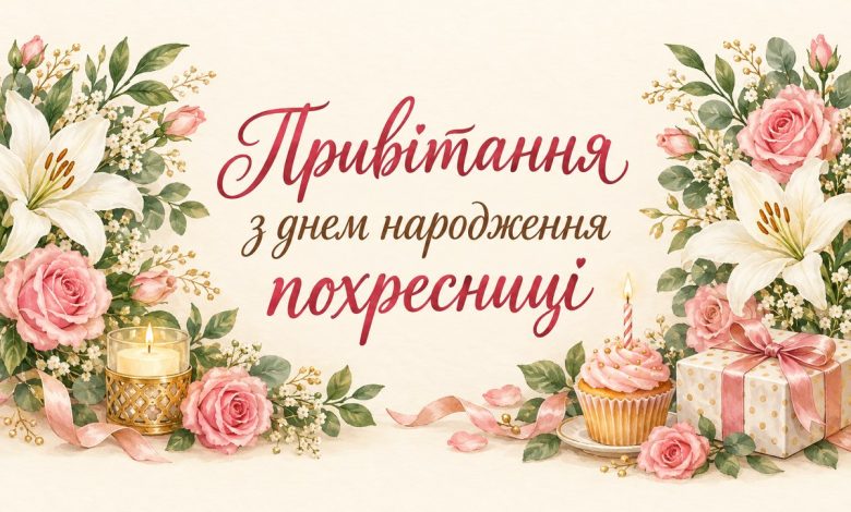 Привітання з днем народження похресниці