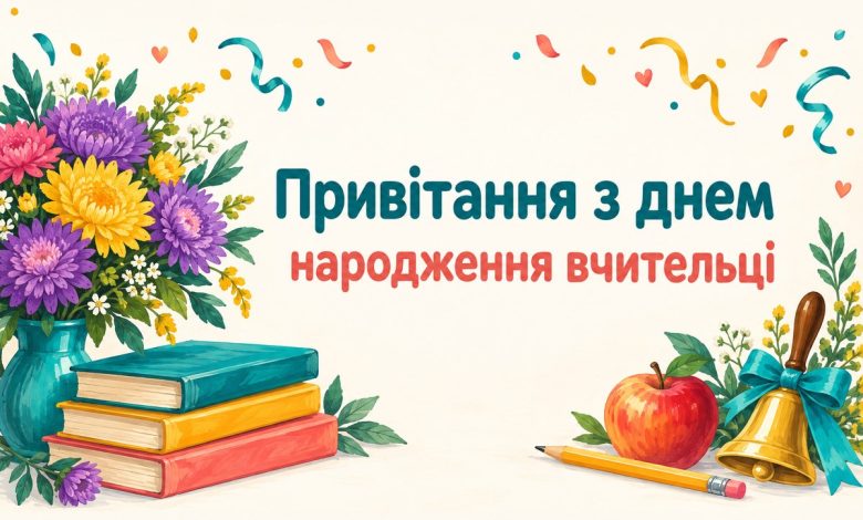 Поздравление с днём рождения учительнице