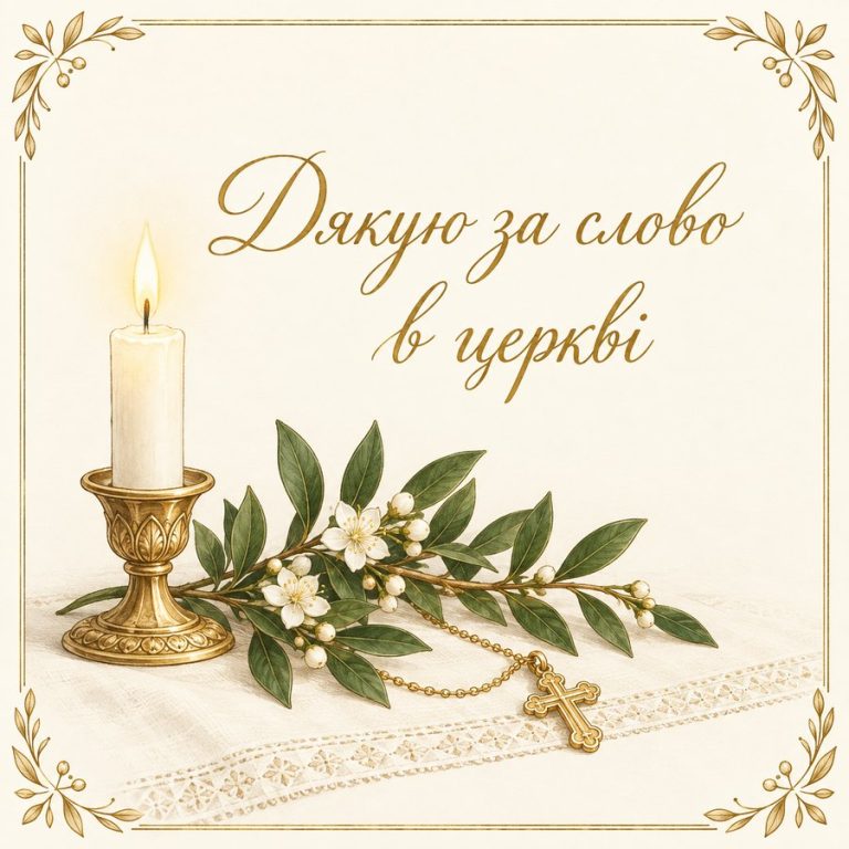 Дякую за слово в церкві