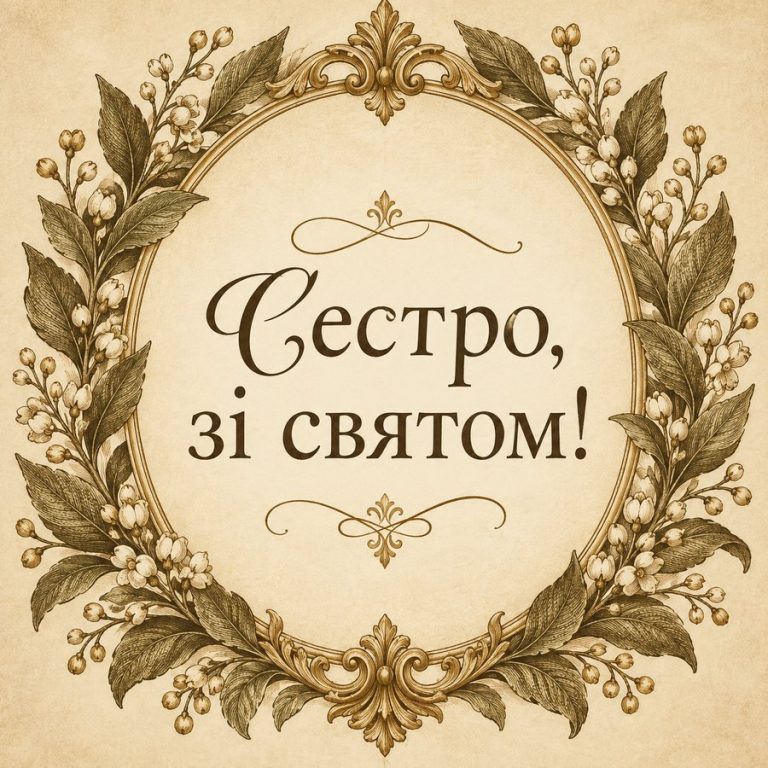 Сестро, зі святом!