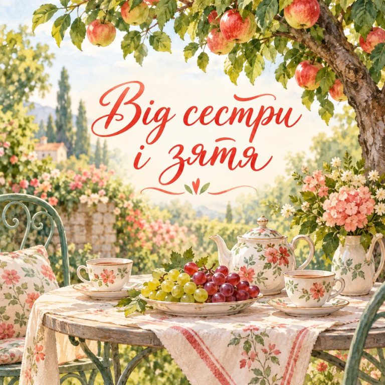 Від сестри і зятя