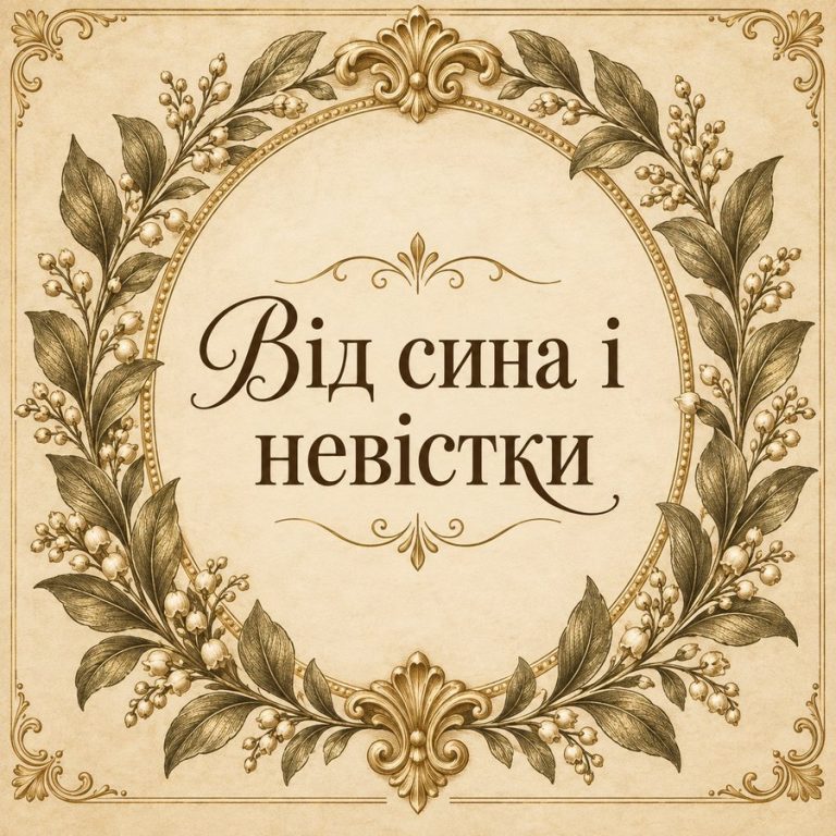 Від сина і невістки