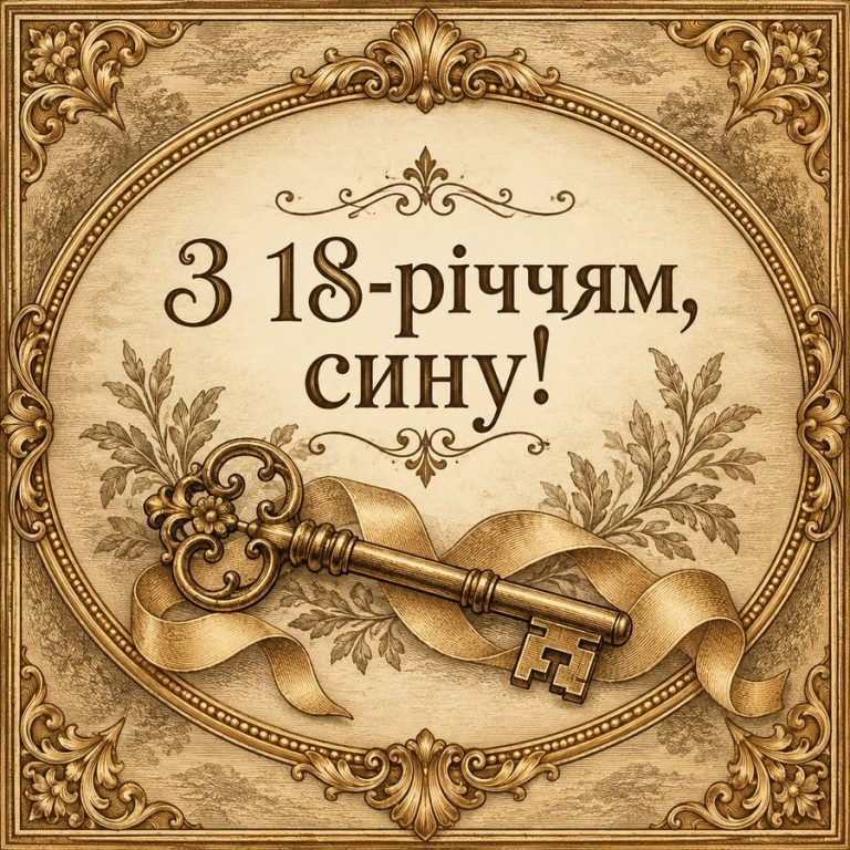 З 18-річчям, сину!
