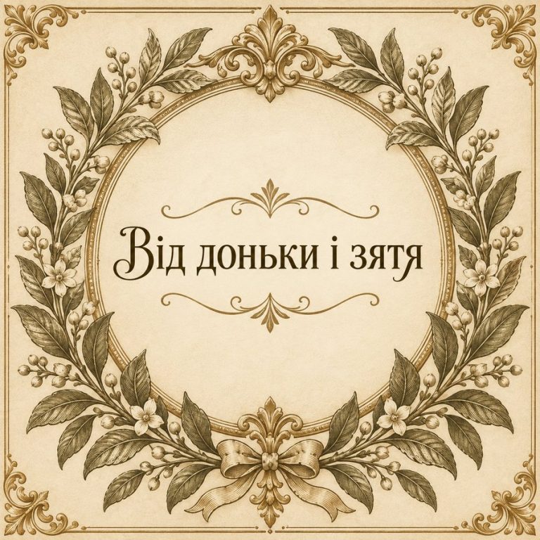 Від доньки і зятя