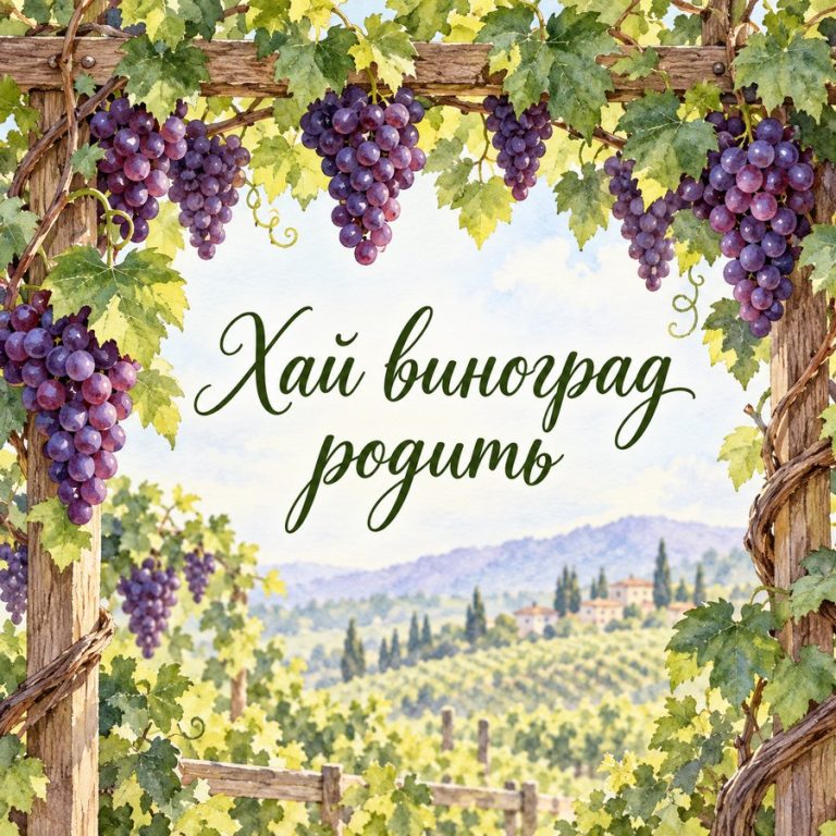 Хай виноград родить